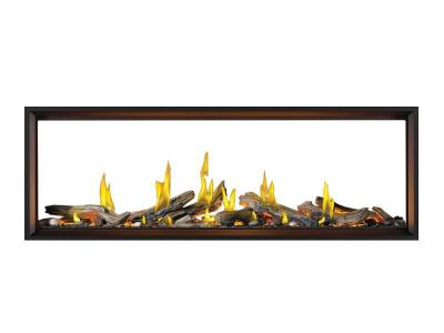 Napoleon Tall Linear Vector 74 See Through Gas Fireplace with Luminous Logs - TLV74LN2