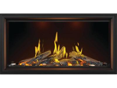 Napoleon Tall Linear Vector 50 with Luminous Logs Fireplace - TLV50LN