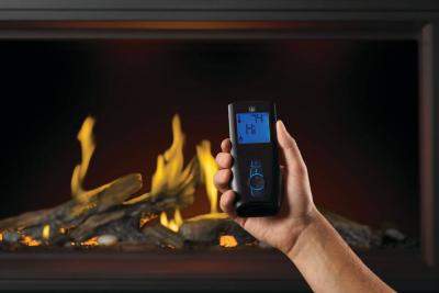 Napoleon Tall Linear Vector 74 Fireplace with Luminous Logs - TLV74LN