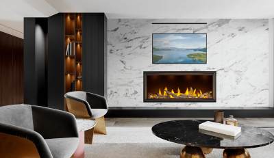 Napoleon Tall Linear Vector 62 Direct Vent Gas Fireplace - TLV62N