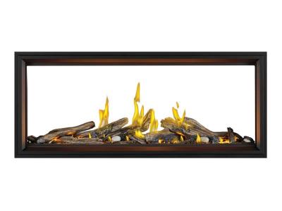 Napoleon Tall Linear Vector 62 See Through Fireplace with Luminous Logs - TLV62LN2