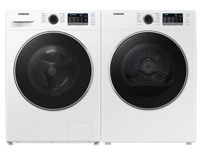 24" Samsung 2.9 Cu. Ft . Front Load Washer with Super Speed And 4.0 Cu. Ft. Dryer with Sensor Dry - WW25B6800AW-DV25B6800EW