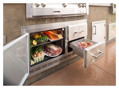 42" Alfresco 7.25 Cu. Ft. Outdoor Under-Grill Refrigerator - ARXE-42