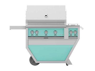 36" Hestan Outdoor Deluxe Grill with Double Side Burner - GSBR36CX2-LP-TQ