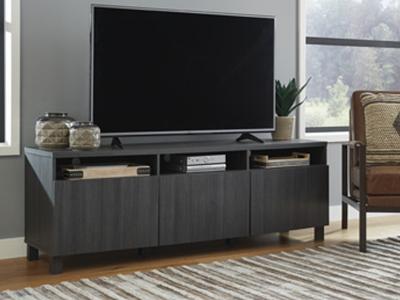 Signature Design by Ashley Yarlow Extra Large TV Stand in Black - W215-66