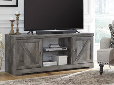 Signature Design by Ashley Wynnlow LG TV Stand w/Fireplace Option in Gray - W440-68