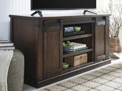 Signature Design by Ashley Budmore Large TV Stand in Rustic Brown - W562-48