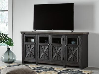 Signature Design by Ashley Tyler Creek Extra Large TV Stand in Black/Gray - W736-68