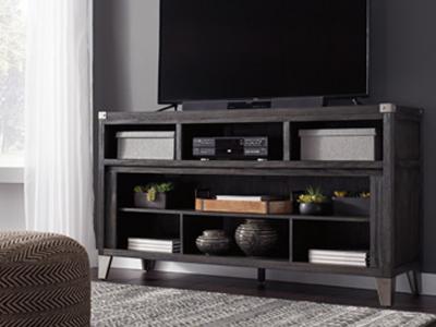 Signature Design by Ashley Todoe LG TV Stand w/Fireplace Option Gray - W901-68
