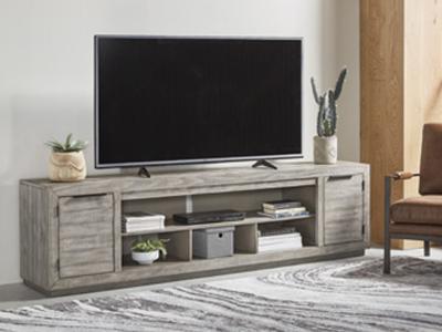 Signature Design by Ashley Naydell XL TV Stand w/Fireplace Option Gray - W996-78 