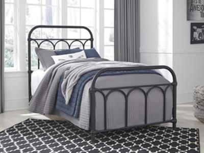 Signature Design by Ashley Nashburg Twin Metal HDBD/FTBD/Rails in Black - B280-671
