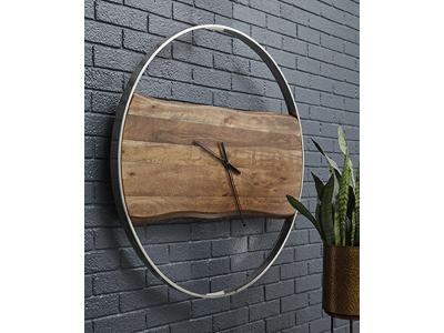 Signature Design by Ashley Panchali Wall Clock A8010198 Brown/Silver Finish