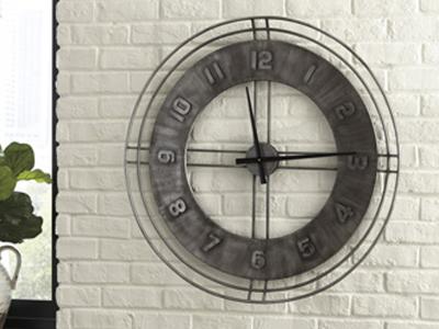 Signature Design by Ashley Ana Sofia Wall Clock A8010068 Antique Gray
