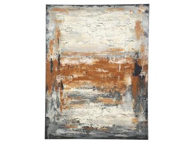 Signature Design by Ashley Carmely Wall Art A8000357 Gray/White/Orange