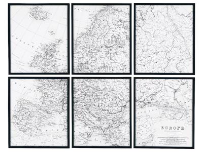 Signature Design by Ashley Avanworth Wall Art Set (6/CN) A8000335 Black/White