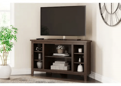Signature Design by Ashley Camiburg Corner TV Stand with Fireplace OPT - W283-67