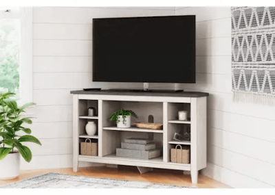 Signature Design by Ashley Dorrinson Corner TV Stand with Fireplace OPT - W287-67