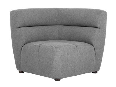 Sunpan Cornell Modular Corner Chair In Polo Club Kohl Grey - 103504