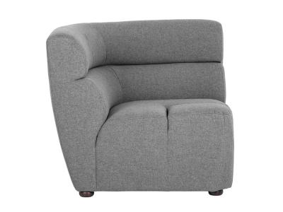 Sunpan Cornell Modular Corner Chair In Polo Club Kohl Grey - 103504