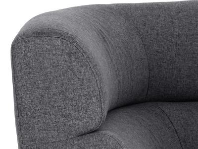 Sunpan Cornell Modular Corner Chair In Polo Club Kohl Grey - 103504
