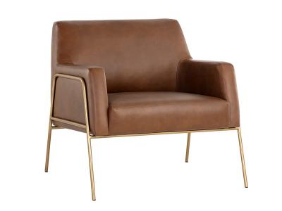 Sunpan Cybil Lounge Chair In Vintage Caramel - 106457