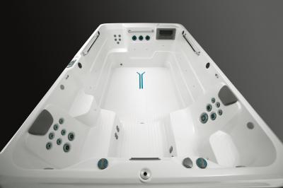 Endless Pools R-Series R200 RecSport Recreation Systems Swim Spa with Gray Cabinet and Entertainment System - 941912059202-23