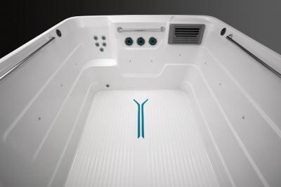 Endless Pools R-Series R200 RecSport Recreation Systems Swim Spa with Gray Cabinet and Entertainment System - 941912059202-23
