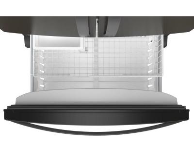36" Whirlpool French Door Bottom Mount Refrigerator in FingerPrint Resistant Black Stainless Steel - WRFF3236RV