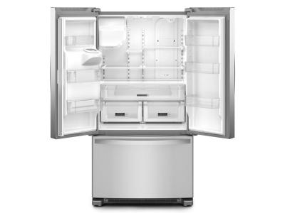 36" Whirlpool 25.2 Cu. Ft. French Door Bottom Mount Refrigerator in Fingerprint Resistant Stainless Steel - WRFF3436RZ