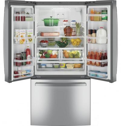 33" GE  French-Door Refrigerator in Stainless Steel - GNE25JYKFS
