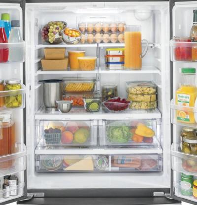 33" GE  French-Door Refrigerator in Stainless Steel - GNE25JYKFS