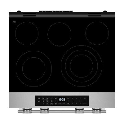 30" Kitchenaid 5.3 Cu. Ft. Smart Slide-in Electric Range with Convection Cooking Modes - YKSES330SPS