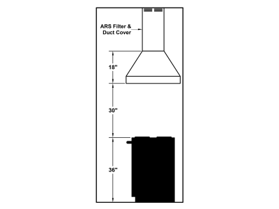 42" Vent-A-Hood ARS Duct Free Euro Style Island Range Hood - ISDAH18-K42SS