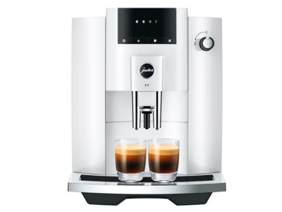 Jura E4 Automatic Coffee & Espresso Machine in Piano White - 15560