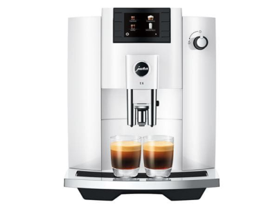 Jura E6 Automatic Coffee & Espresso Machine in Piano White - 15559